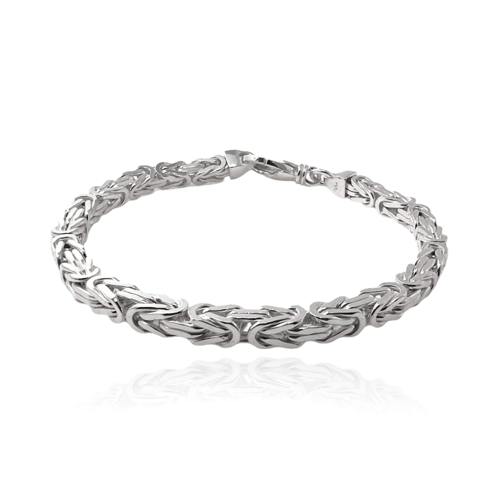 MARTIN1985 Hochwertiges Armband Königskette Ø 4,7mm 925 Sterling Silber 19-23cm Unisex Damen Herren mit Geschenkverpackung