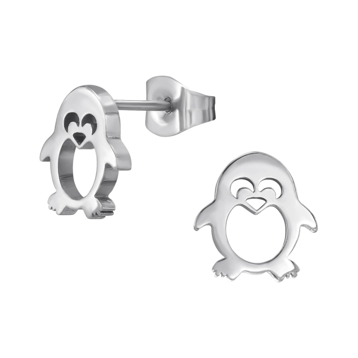 Ohrringe Ohrstecker 316L Chirurgenstahl Pinguin silber