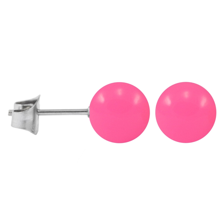 Ohrstecker Chirurgenstahl Neonfarben pink 3 mm