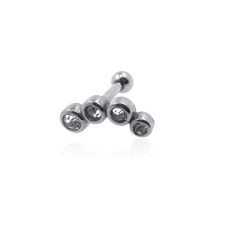 Helix Ohrpiercing 316L Chirurgenstahl mit Kristallen