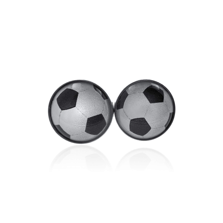 Ohrringe Ohrstecker 316L Chirurgenstahl mit Fußball