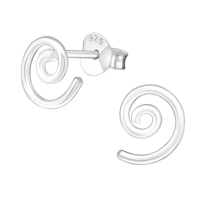 Ohrringe Ohrstecker 925 Sterling Silber mit Spirale