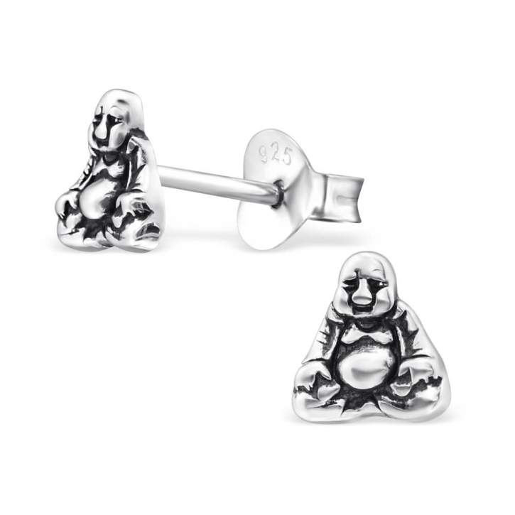 925er Sterling Silber Ohrringe Ohrstecker mit Buddha