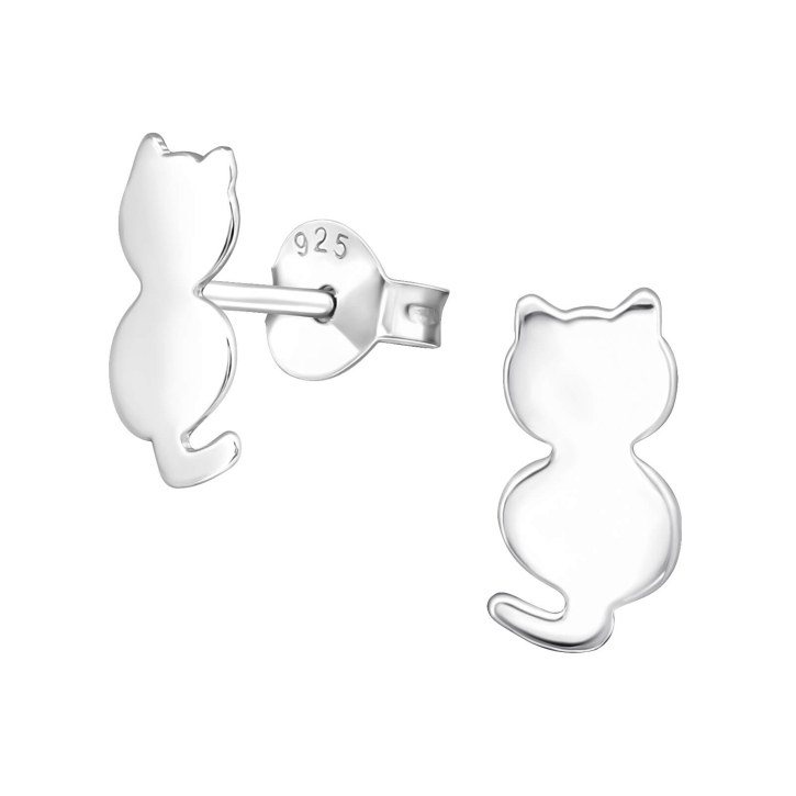 Katzen Ohrringe Ohrstecker 925 Sterling Silber