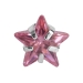 Ohrstecker 925 Sterling Silber mit Zirkonia Stern in pink