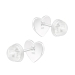 Kinder Ohrringe Ohrstecker 925 Sterling Silber mit Wellenherz