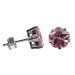 Ohrstecker 925 Sterling Silber mit Zirkonia Blume in pink