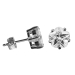 Ohrstecker 925 Sterling Silber mit Zirkonia Blume in transparent