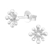 Ohrstecker Ohrringe 925 Sterling Silber vergoldet mit Blume