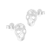 Ohrringe Ohrstecker 925 Sterling Silber Totenkopf mit Kristallen