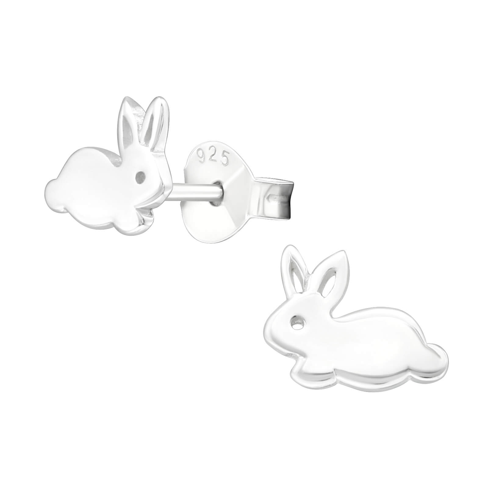 Silber 925 Hase Ohrstecker mit Sterling