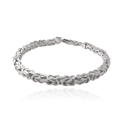 MARTIN1985 Hochwertiges Armband Königskette Ø 4,7mm 925 Sterling Silber 19-23cm Unisex Damen Herren mit Geschenkverpackung