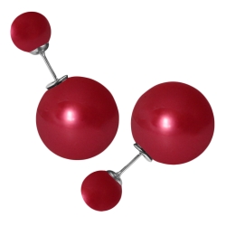 Chirurgenstahl Kugel Ohrstecker Glanz rot