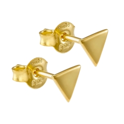 Ohrringe Ohrstecker Sterling Silber mit Dreieck vergoldet